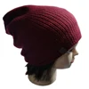Custom Private Black Cashmere Knitted Wholesale Slouch Hat Beanie With Leather Label
