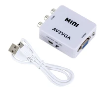 

Mini HD RCA CVBS AV to VGA Video Converter AV2VGA Video Converter Adapter with 3.5mm Audio to PC HDTV Converter