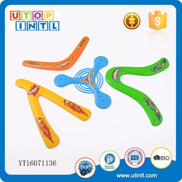 Custom Kids Outdoor Sport flying disc plastic boomerang