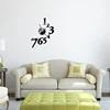 Wholesale High Class Silent Mirror Wall Clock For Office Kitchen