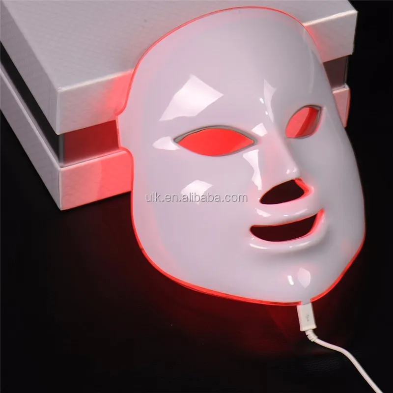 2018 Latest Led Photon Face&neck Mask 7 Color Lights Facial Mask With