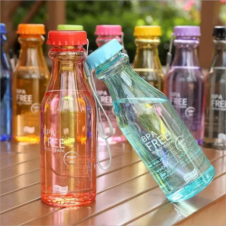 Unbreakable Travel Yoga Leak-proof Frosted Plastic Cup Sports Water Bottle