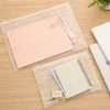 Best sale high quality custom office stationery transparent PVC a4 plastic zip folders