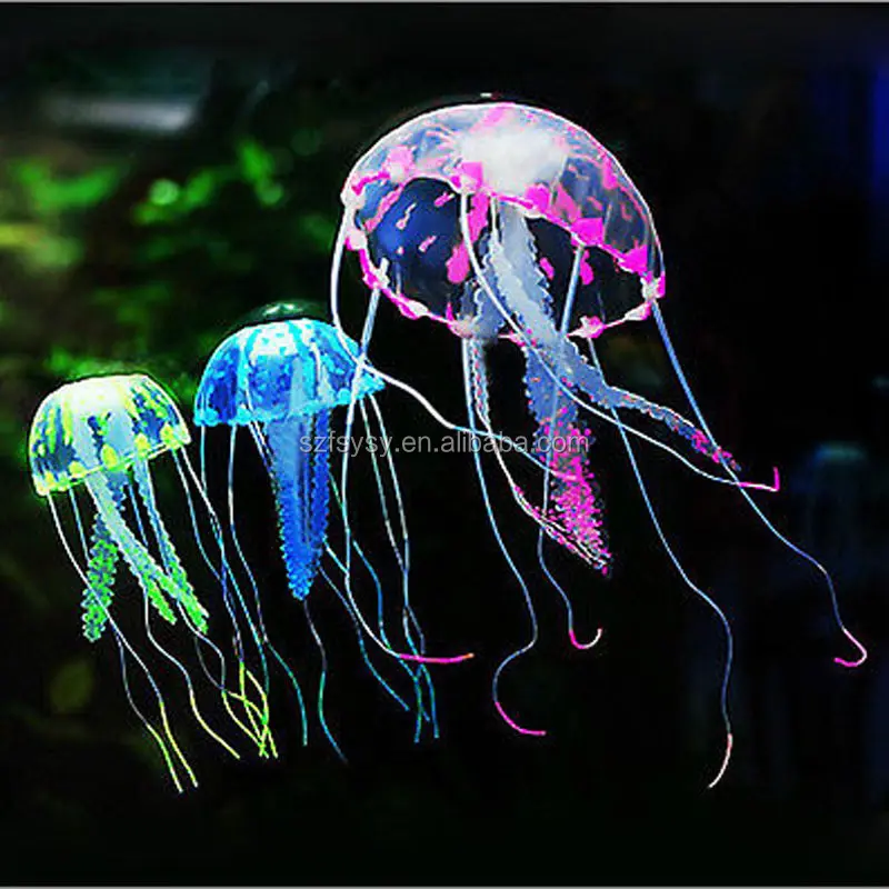 Glowing Effect Artificial Jellyfish Fish Tank Aquarium Decoration