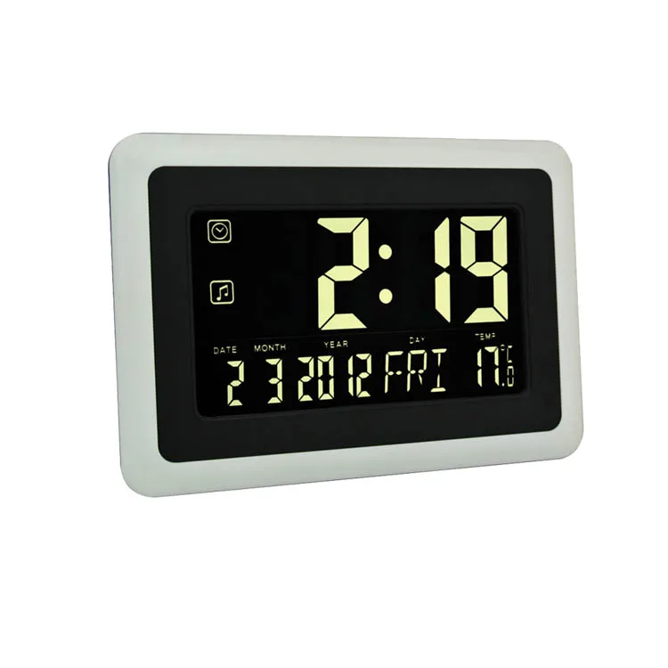 Digital Dcf- Radio Controlled Wall Clock With Temperature - Buy Dcf-77 ...