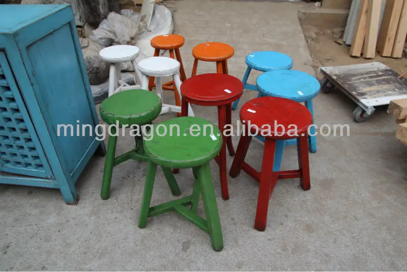 Chinese antique nature wooden round garden stool14010709.jpg