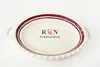 Handled White Ceramic Plate Round Dinner Plate Baking Plate