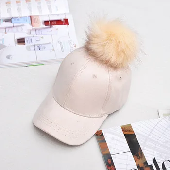 faux fur baseball cap