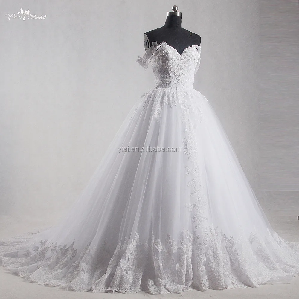 Rsw1308 Off Shoulder Sweetheart White Lace Wedding Dress Bridal