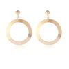 New Wholesale Women ZA Mill Finish Metal Round Earring