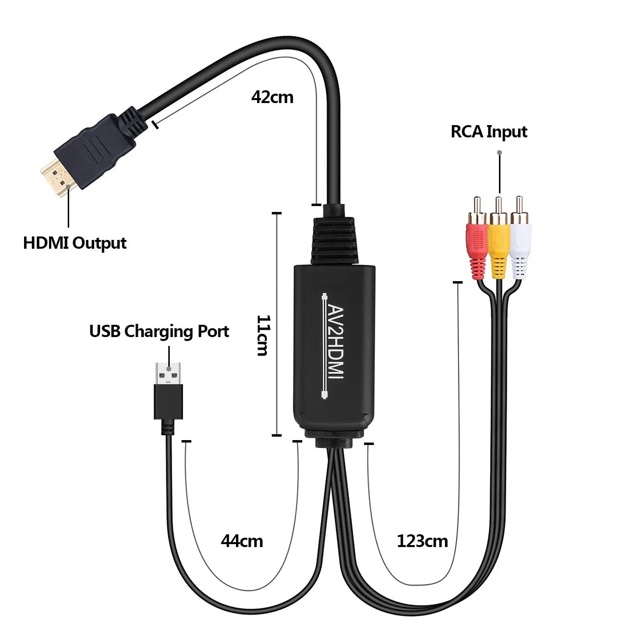 6.5ft/2m Av To Hdmi Converter Cable For Hdtv Buy Av To Hdmi,Av To Hdmi Converter,Av To Hdmi