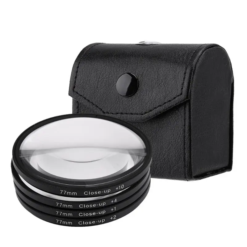 

52mm 67mm 72mm 77mm Macro Close-Up Filter Set +1 +2 +4 +10 with Pouch Macro Lens Filter Kit for Canon DSLR Camera New