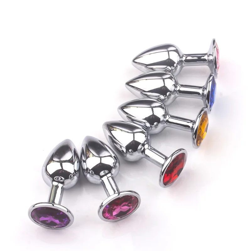 china factory supply cheap adult sex toys   stainless steel  jewelry butt  anal Plug 