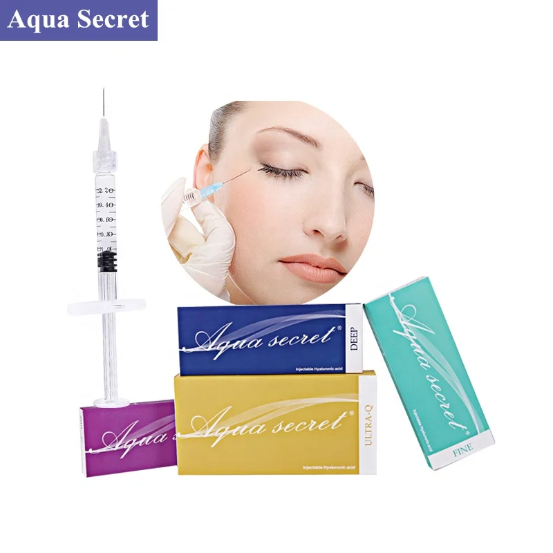 

2020 new product Aqua Secret brands 1ml 2ml buy injectable dermal filler ha injectable hyaluronic acid for anti wrinkle