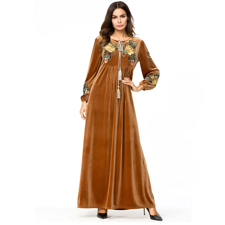velvet kaftan dress