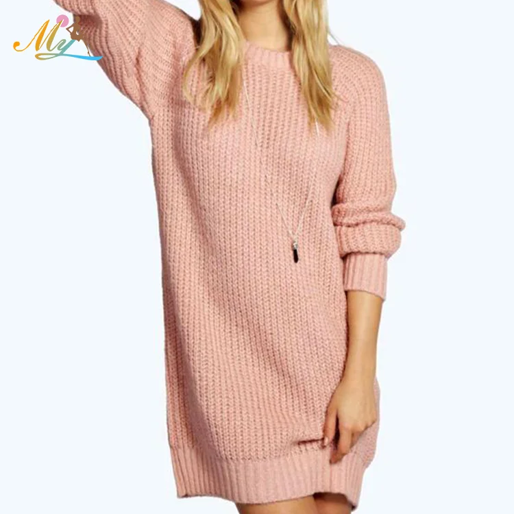 

Chinese Manufacturer One Piece Long Jumper Women Knitted dress, Beige/blush/camel/customerized color