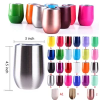 

Amazon hot selling Custom 12oz Double wall Insulated Vacuum 18/8 stainless steel wine tumbler with lids Christmas unicorn cup