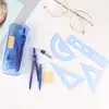 7 Pieces Math Geometry Kit Set Storage Box Includes Rulers,Protractor,Compass,Pencil lead refill