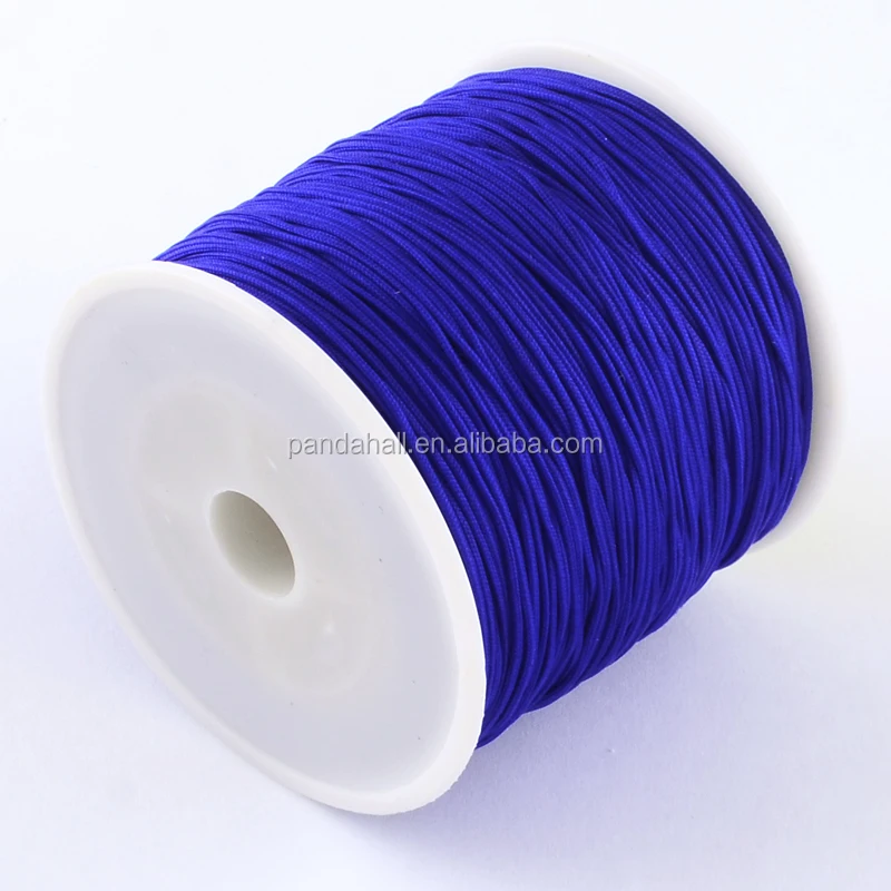 

Pandahall 0.8mm Blue Beading Knotting Braided Nylon Threads Cords