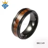 Wholesale Titanium Ring Men's Hawaiian Koa Wood Rings Jewelry