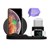 

10W Qi Wireless Charger For Iphone X XS XR 8 Plus 3 IN 1 Fast Chargeur Quick Charge For Apple Watch Airpods Cargador Inalambrico