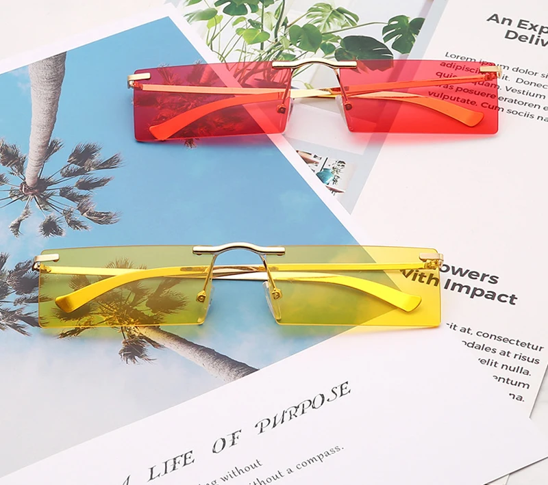 New Arrival semi rimless square smart sunglasses women 2019 with custom logo