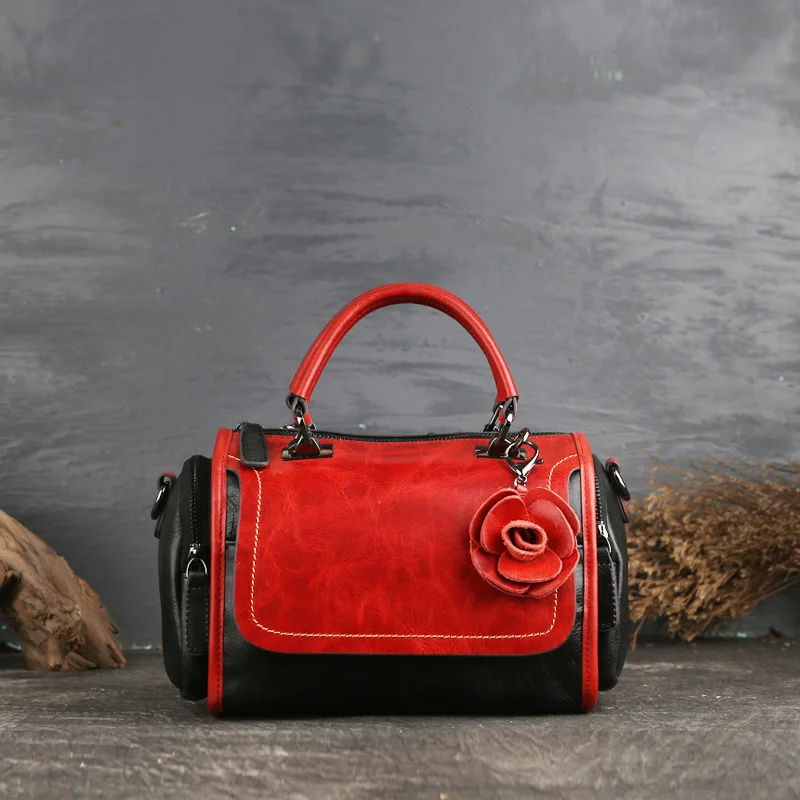 

2021 New Fashion Luxury Elegance Handbags Women Genuine Leather Retro Ladies Tote Hand Bags, Red, gray, blue