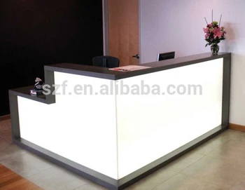 Modern Office Table Design L Shaped Cash Counter Reception Desk