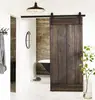 Rustic Style V-Groove Knotty Alder Interior Sliding Plank Barn Doors with Hardware
