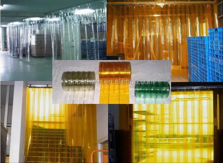 Eu Standard Transparent Flexible Pvc Strip Door Curtain Anti