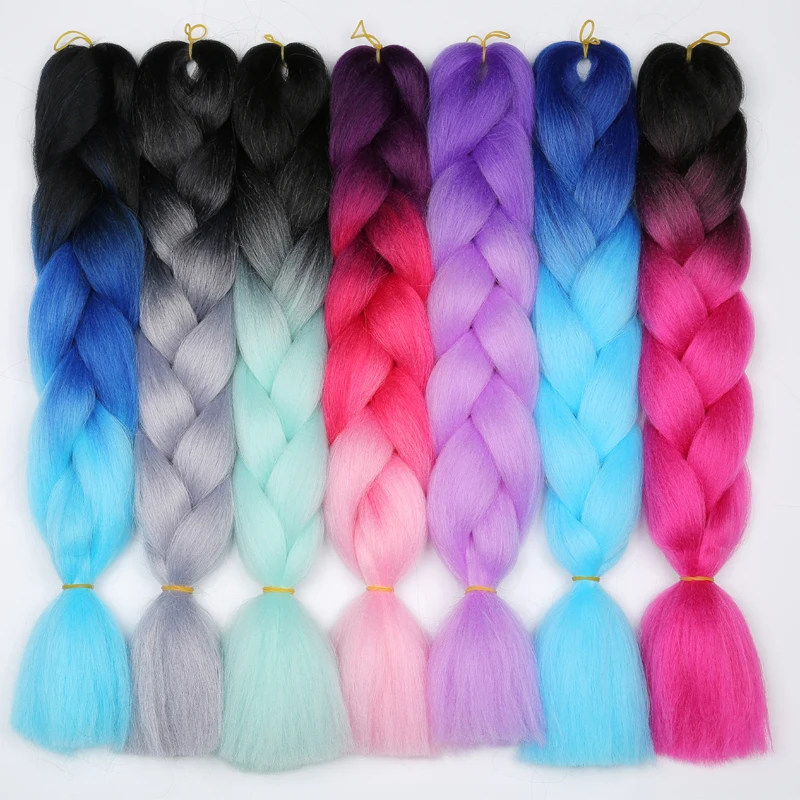 

Factory Wholesale Price Crochet Twist Ultra Braid Synthetic Hair Jumbo Braid Hair For Braid 24 Inch Ombre 60Colours