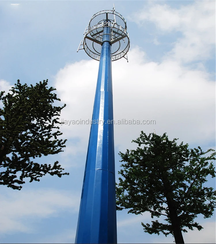 manufacturer 30m galvanized communication radio tower monopole