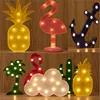 Decorative Plastic Marquee LED Wedding Xmas Holiday Flamingo Cactus Pineapple Cloud Adornment Light