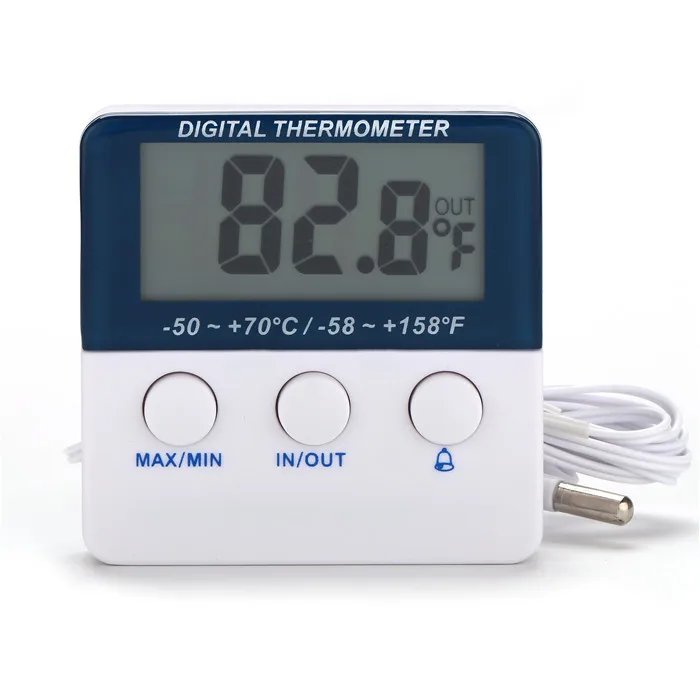 Alarm Temperature Meter Max Min Lcd In Out Magnet Mounted Temperature ...