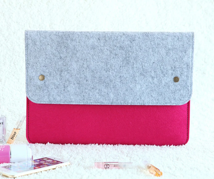 

11"13" 15" laptop accessories Woolen Felt Envelope Bag Cover Case Sleeve, Customized colors