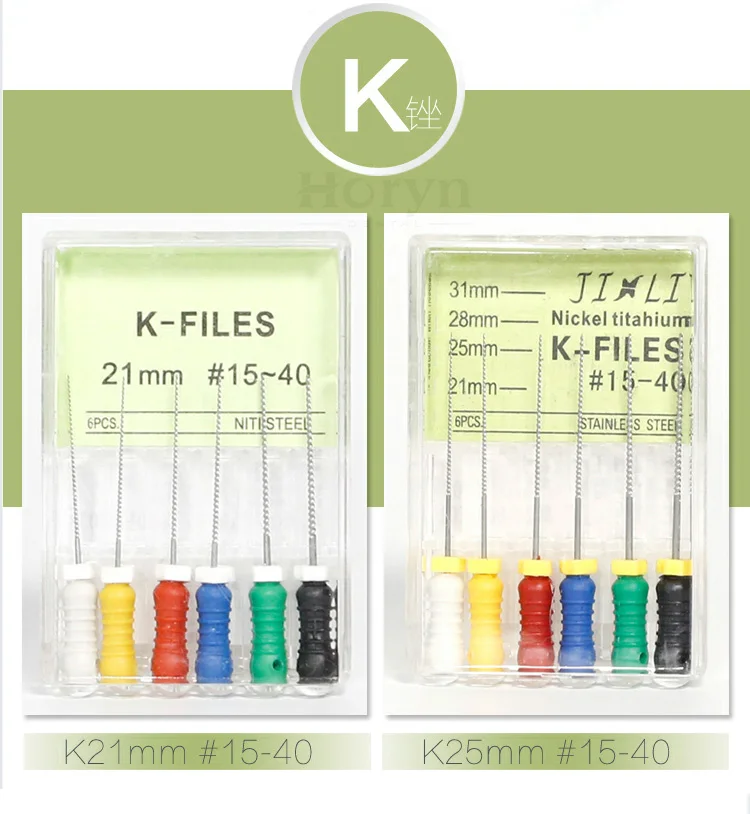 1540 25mm Dental Stainless Steel Or Niti Endodontic K Files For Handpiece Buy Endodontic K