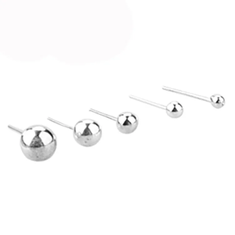 

925 sterling silver small ball stud earrings