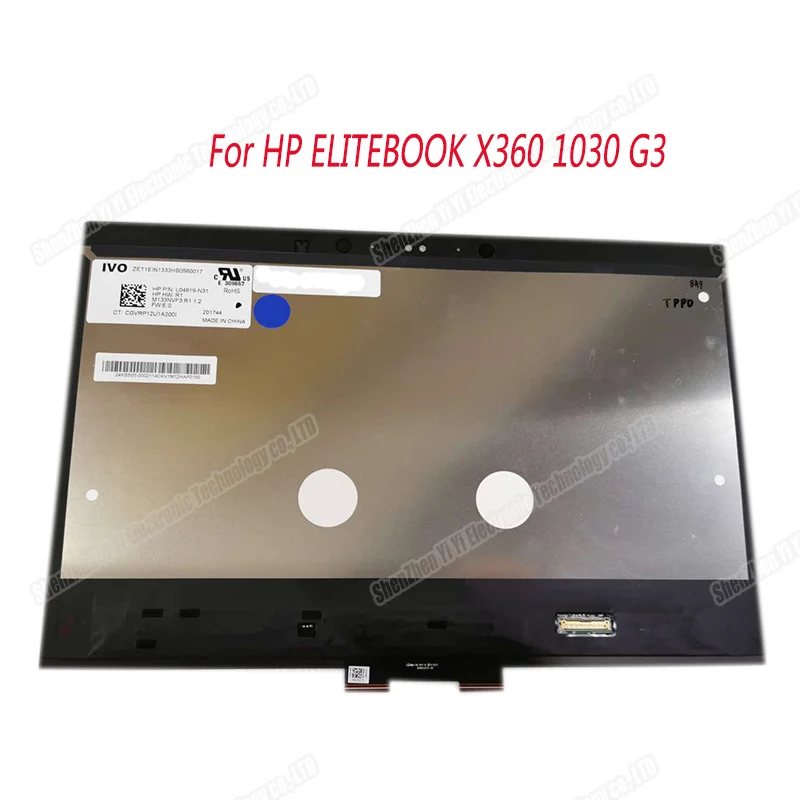 

13.3" inch LCD For HP EliteBook x360 1030 G3 13.3 LED Touchscreen FHD 1080P M133NVF3 R1 2 in 1 Notebook LCD Screen