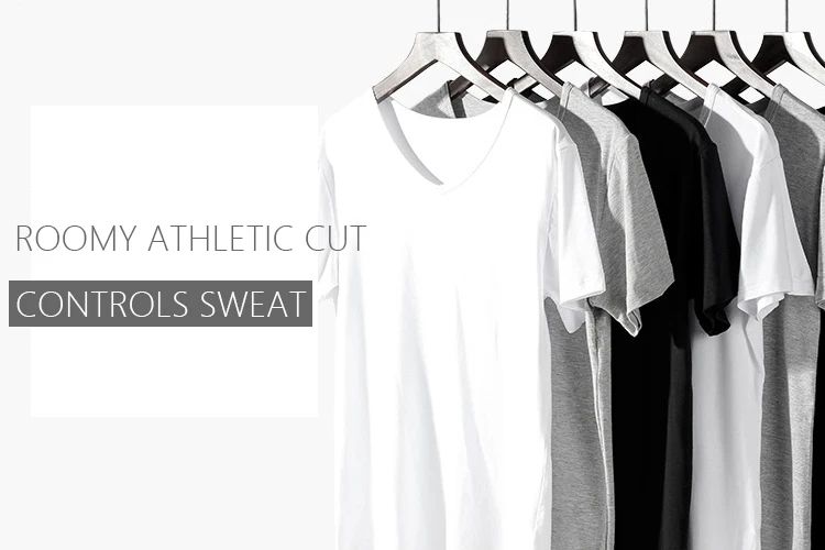 oem custom white plain cotton deep v neck yoga sports t shirts for mens