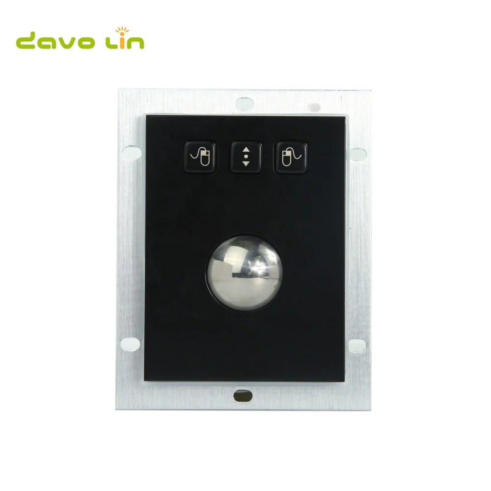 

Black Metal Trackball with High-quality Stainless Steel Material and CE RoHS Marks