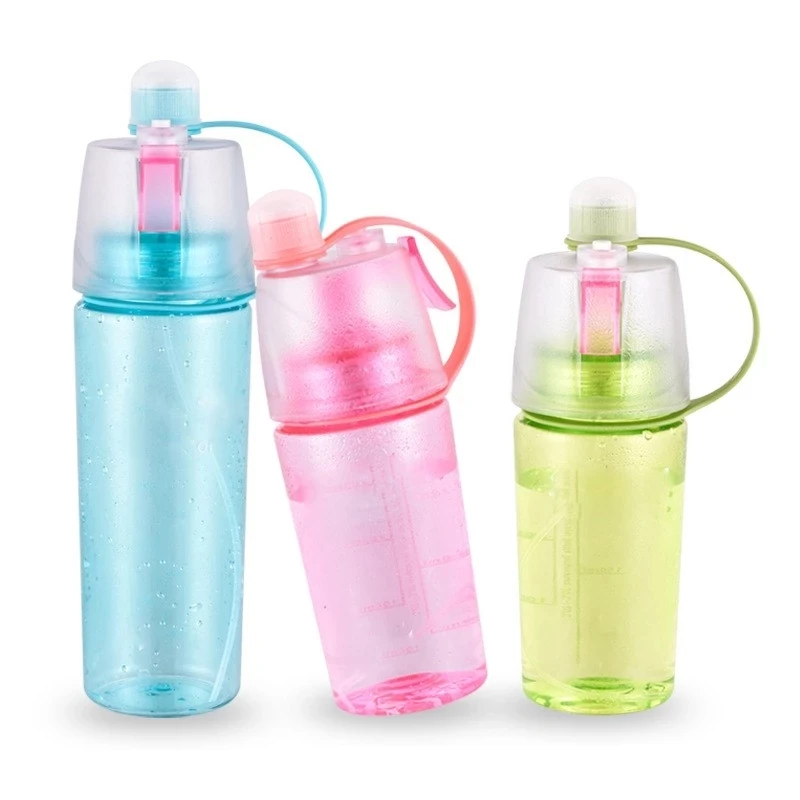 2020 New Tritan Bpa Free Spray Mist Sport Water Bottle With Straw - Buy ...