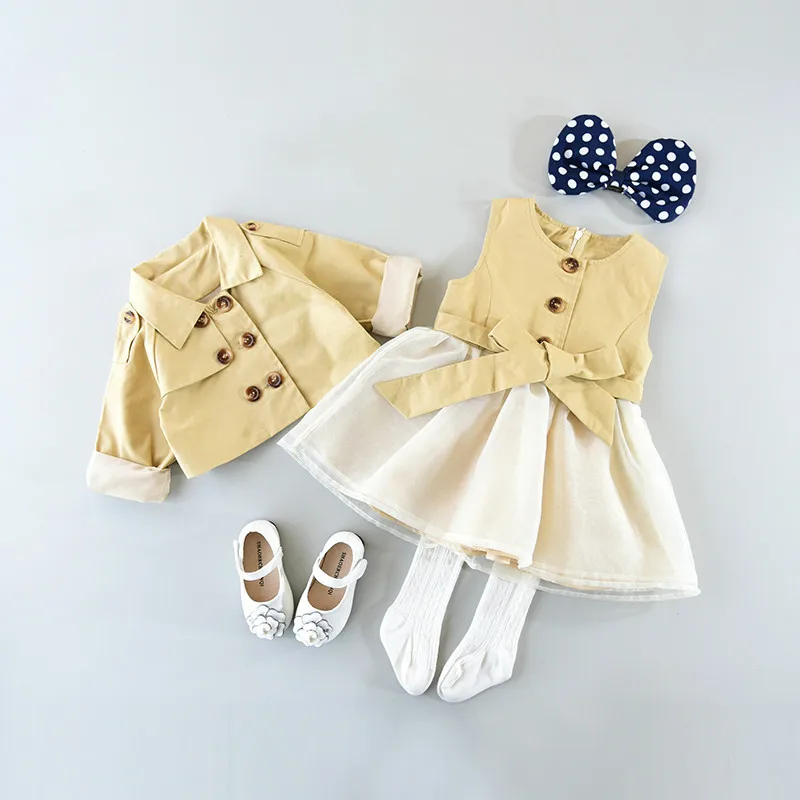 

Kids fashion show dresses, new year girls clothing set S5076