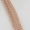 PandaHall Brass Twisted Chains Curb Chains with Spool Rose Gold Roll of Chain for Jewellery 2x1.5x1mm