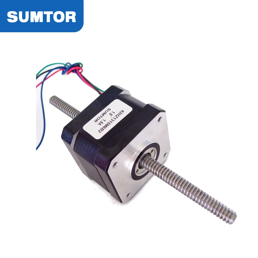 2 Phase Motor 4 Wire 42mm Bipolar Threaded Rod Shaft Nema 17 Linear