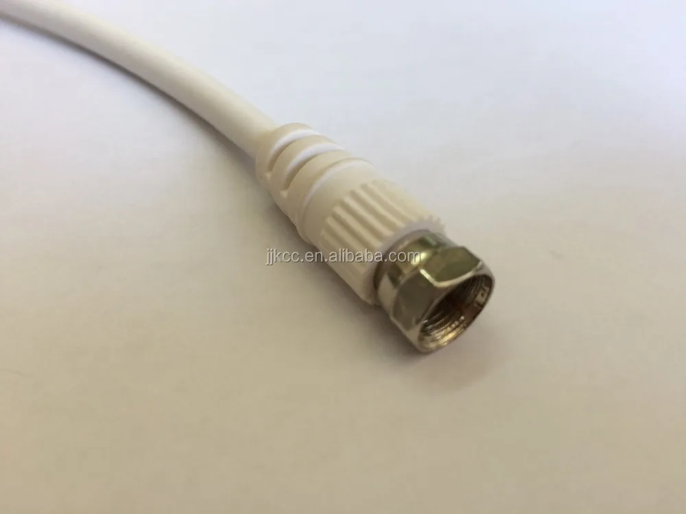 quad shield RG 6 Coaxial cable High Quality With F connectors for Satellite TV Receiver CCTV/CATV
