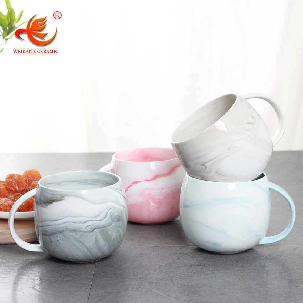 WKTM001 manufacturer new design christmas custom porcelain ceramic marble mug