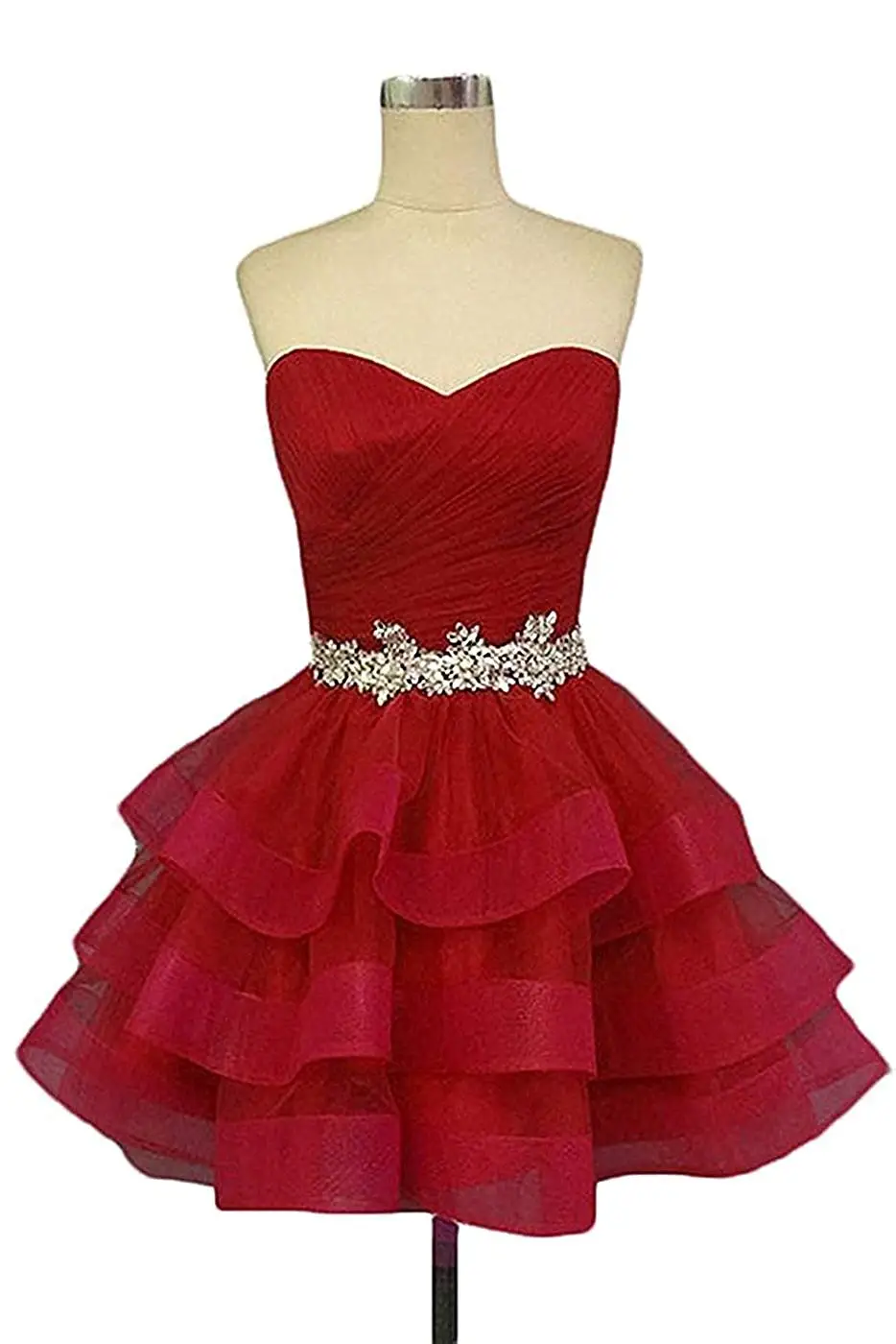 short red puffy dress