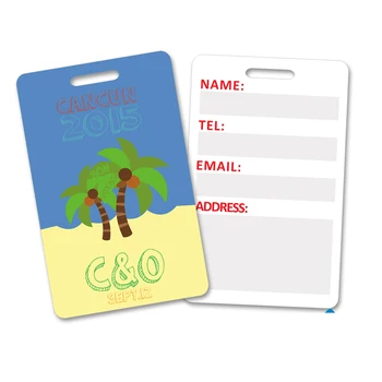 luggage plastic sublimation pvc tag larger tags