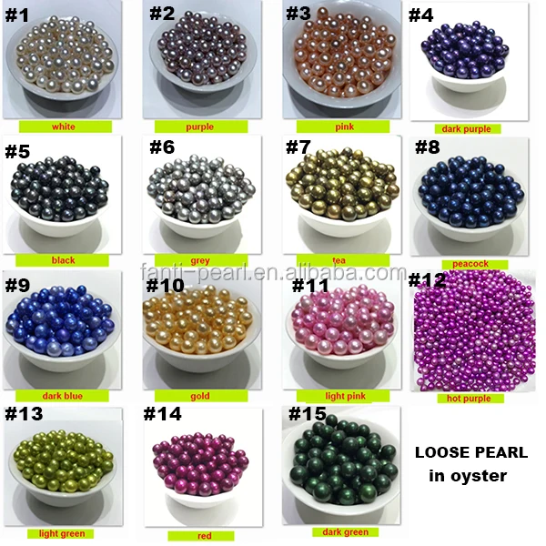 

15colors sea oyster 6-7mm round pearls vacuum package