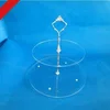 Hot Sale 2 Tier Round Acrylic Simplicity Cake Stand Clear Perspex Cupcake Display Stand Acrylic Cupcake Dessert Stand